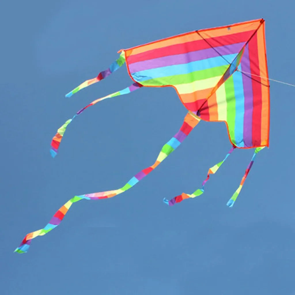Colorful kite with a blue sky background