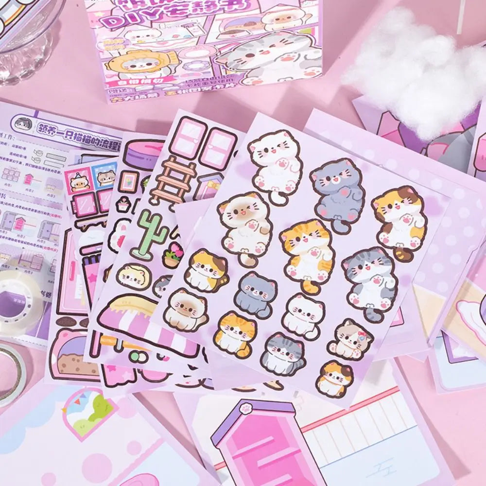 Cartoon Cat Sticker Book
