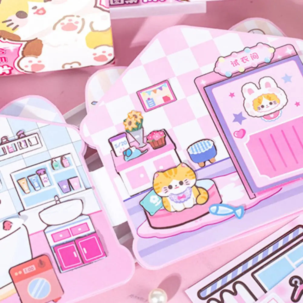 Cartoon Cat Sticker Book